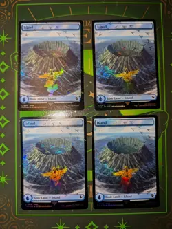 Island (Chocobo Track Foil) X4 Commander: Final Fantasy Nm Full set of four NM - Image 3
