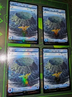 Island (Chocobo Track Foil) X4 Commander: Final Fantasy Nm Full set of four NM - Image 4