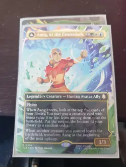 Aang At The Crossroads Borderless FOIL Avatar Pack Fresh MTG MINT - Image 1