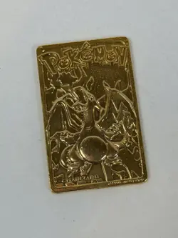 23K Gold Plated CHARIZARD Trading Card w/Pokeball - 1999 Burger King Pokemon - Image 4