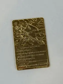 23K Gold Plated CHARIZARD Trading Card w/Pokeball - 1999 Burger King Pokemon - Image 5
