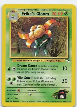Erika's Gloom (46) 046/132 Gym Heroes Uncommon Unlimited MP Pokemon TCG - Image 1