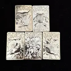 Gold Plated Bar Pokemon Lot Mewtwo/pikachu - All 5 Included - Image 1