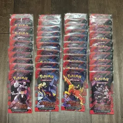 Pokemon TCG Destined Rivals Sleeved Booster Packs Lot of 40 - (10 Full Art Sets) - Image 1