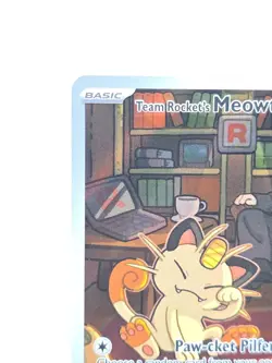 Team Rocket's Meowth 203/182 Sv10: Destined Rivals Holo Pokemon - Image 2