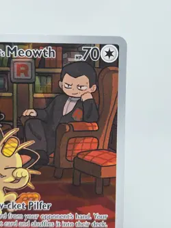 Team Rocket's Meowth 203/182 Sv10: Destined Rivals Holo Pokemon - Image 3