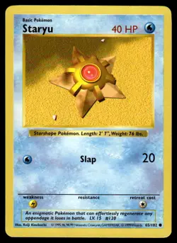 Pokemon TCG Base Set (Shadowless) #065/102 Staryu LP - Image 1