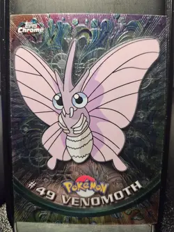 2000 Topps Chrome Pokemon T.V. Venomoth Holo #49 - NM - Image 1