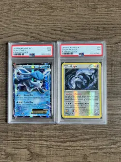 2016 Pokemon XY Fates Collide PSA 7 Lot - Glaceon EX & Reverse Holo Lugia - Image 1