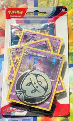 Gengar Premium Checklane Blister Scarlet & Violet Booster Pokemon TCG - Image 1