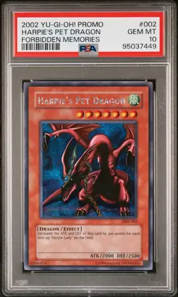 Harpie's Pet Dragon *PSA GEM MINT 10* FMR-002 * Secret Rare * 2002 * Yugioh - Image 1