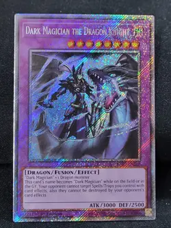 YuGiOh Dark Magician the Dragon Knight RA03-EN268 Platinum Secret Rare 1st Ed NM - Image 1