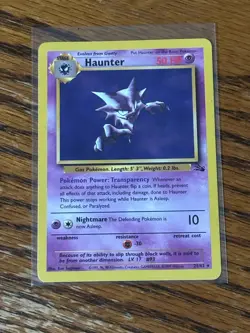 Pokemon TCG Haunter Fossil 21/62 Non-Holo Rare 1999 Edition LP Card - Image 1