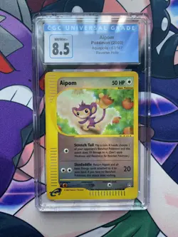 CGC 8.5 Aipom Aquapolis e reader Reverse Holo Pokemon Card 67/147 - Image 1