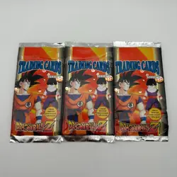 3x Vintage Dragon Ball Z Trading Cards Series 2 New Unopened Boosters 90s - Image 1