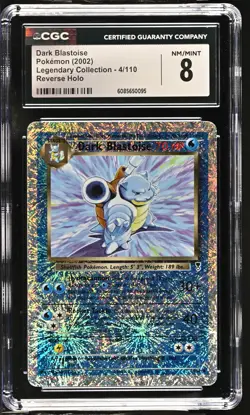 CGC 8 Dark Blastoise 2002 Legendary (Collection) 4/110 Reverse Holo Pokemon Card - Image 1