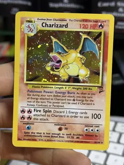 #5 Charizard 4/130 Base Set 2 2000 Holo Rare WOTC Pokemon Card TCG - Image 4