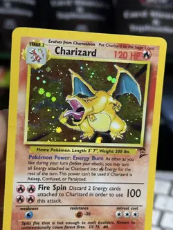 #5 Charizard 4/130 Base Set 2 2000 Holo Rare WOTC Pokemon Card TCG - Image 5