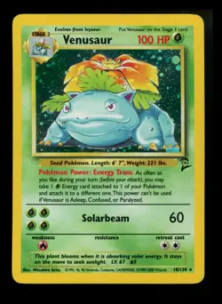 #3 Venusaur 18/130 Base Set 2 2000 Holo Rare WOTC Pokemon Card TCG - Image 1