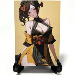 Genshin Impact Chiori Sexy Anime Waifu Girl Lewd Doujin Goddess Glitter Art Card - Image 1