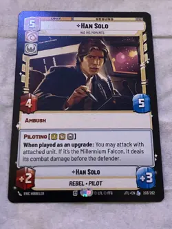 STAR WARS UNLIMITED JTL HAN SOLO Legendary Card NM - Image 1