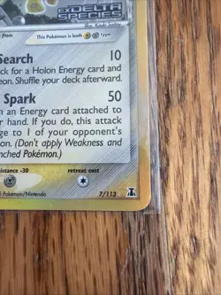 Pokemon TCG Jolteon EX Delta Species 7/113 Reverse Holo Rare Card Stamped LP/NM - Image 5