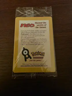SEALED New Entei 34 Black Star Movie Promo Reverse Holo Neo Pokemon Card - Image 1