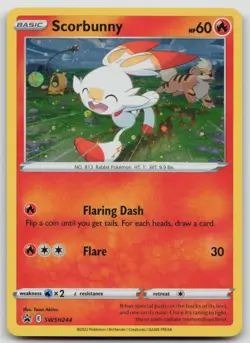 Scorbunny - (Cosmos Holo) Promo SWSH: Sword & Shield Promo Cards SWSH244 NM - Image 1