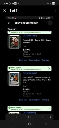 17 Naruto CCG Card Lot Reserved See Pictures - Image 4