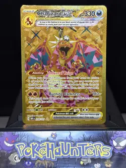 Pokemon Card Charizard EX 228/197 Obsidian Flames Hyper Rare Gold Near Mint - Image 1