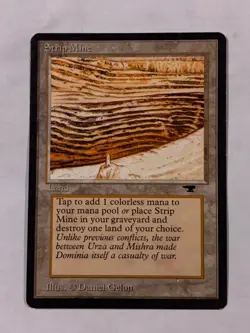 MTG Strip Mine Antiquties English Rare w/Tower - Image 1