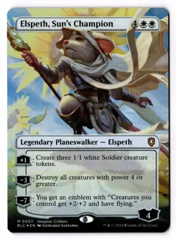 Elspeth, Sun's Champion (Borderless) 97 Commander: Bloomburrow Foil NM - Image 1