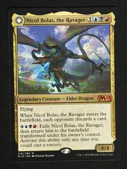 1x MTG Nicol Bolas, the Ravager - Core Set 2019 (M19) #218 - Magic the Gathering - Image 1
