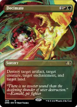 Decimate - Borderless - Dominaria Remastered #444 MTG Magic The Gathering - Image 1