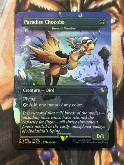 Foil Paradise Chocobo Birds of Paradise (Borderless) #483 MTG Final Fantasy - NM - Image 1