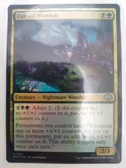 Cursed Wombat FOIL Magic The Gathering Modern Horizons 3 MTG 181 VGC - Image 1