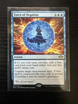 MTG Force of Negation Modern Horizons 052/254 Regular Rare- Magic The Gathering - Image 1