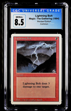 1994 MTG Magic The Gathering Revised Lightning Bolt Vintage WOTC CGC 8.5 NM-MT+ - Image 1