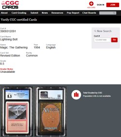 1994 MTG Magic The Gathering Revised Lightning Bolt Vintage WOTC CGC 8.5 NM-MT+ - Image 3