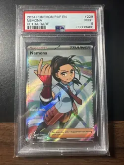 2024 POKEMON PAF EN-PALDEAN FATES ULTRA RARE #229 NEMONA PSA 9 460 - Image 1