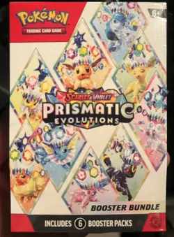 Pokemon TCG: Scarlet & Violet Prismatic Evolutions Booster Bundle 6 packs SEALED - Image 1