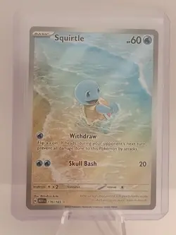 2023 POKEMON MEW EN-151 170 SQUIRTLE ILLUSTRATION RARE - Image 1