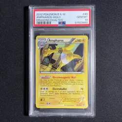 PSA 10 Ampharos Holo 40/124 - 2012 Pokemon Black & White Dragons Exalted - Image 1