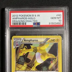 PSA 10 Ampharos Holo 40/124 - 2012 Pokemon Black & White Dragons Exalted - Image 3