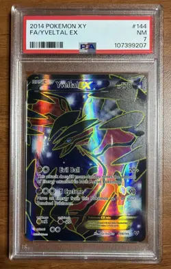 Pokemon Yveltal EX 2014 TCG Full Art Holo Foil #144/146 XY PSA 7 - Image 1