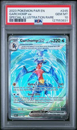 2023 POKEMON PAR EN-PARADOX RIFT SPECIAL ILLUSTRATION RARE GARCHOMP EX PSA 10 - Image 1