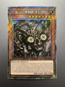 Yugioh - Redox, Dragon Ruler of Boulders Platinum Secret Rare RA03-EN008, NM - Image 1