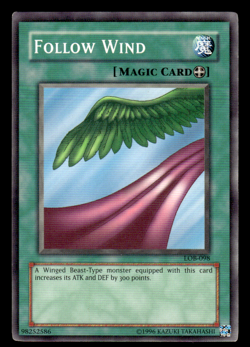 YUGIOH - Follow Wind - LOB-098 - Common - Unlimited Edition - Image 1