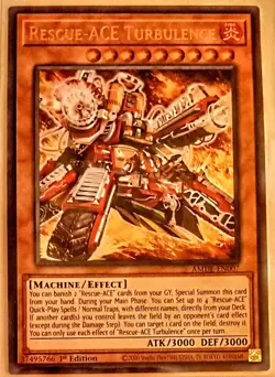Yu-Gi-Oh! Rescue-ACE Turbulence Ultra Rare 1st Edition AMDE-EN007 Nm-Mt - Image 1