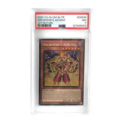 2024 YU-GI-OH! Archfiend's Advent BLTR-EN046 Secret Rare 1st Edition PSA 7 - Image 1